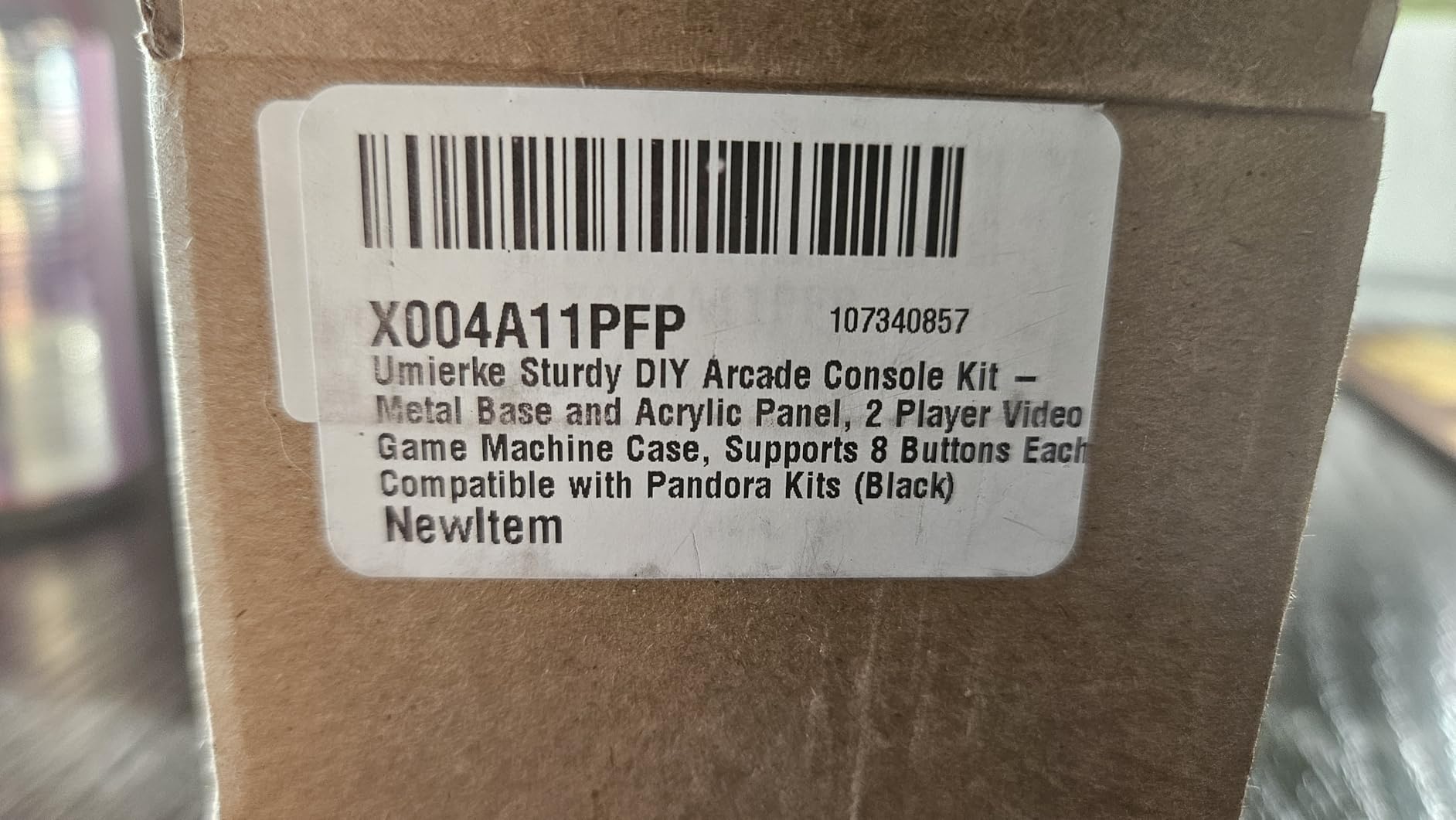 Sturdy DIY Arcade Console Kit - Metal Base and Acrylic Panel, 2 Player Video Game Machine Case, Supports 8 Buttons Each, Compatible with Pandora Kits (Black) customer photo 2