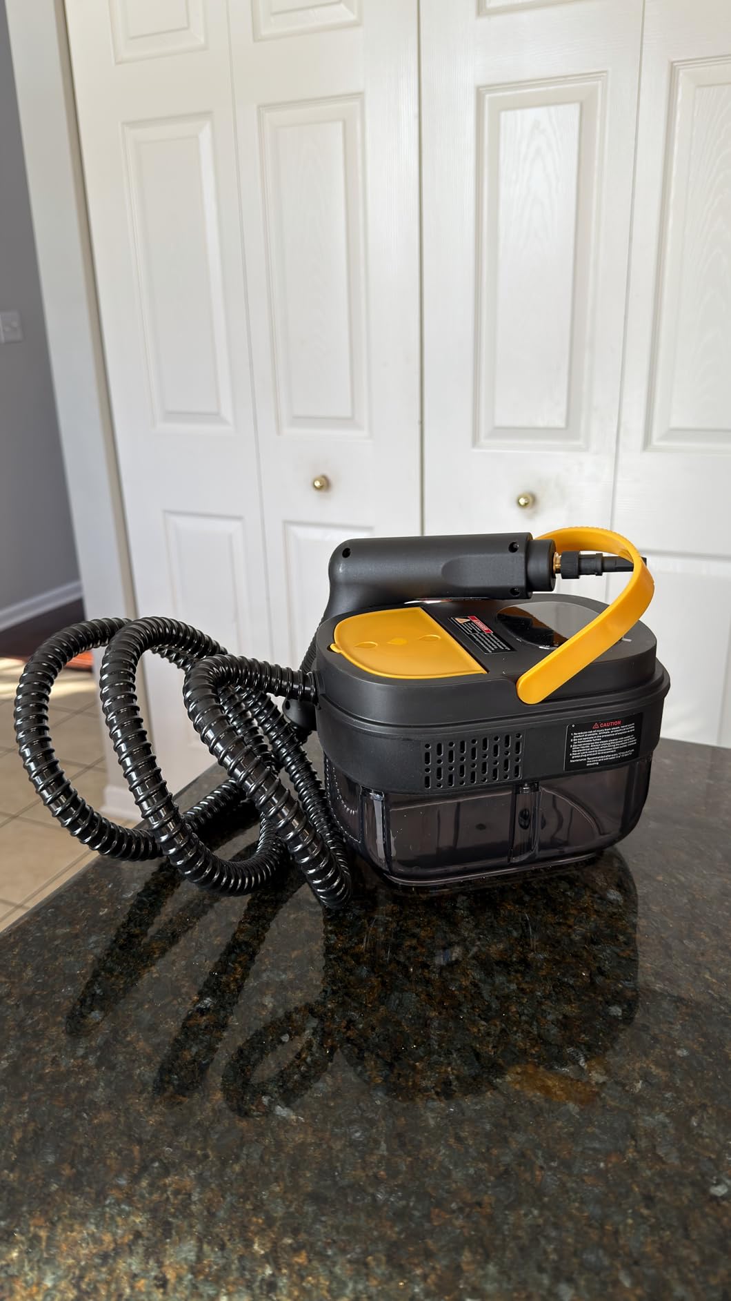 Gautye Steam Cleaner, 3 Level Adjustable Handle, 15s Heat Up, 1.69 Quarts Tank, Portable Steamer for Cleaning with 15 pcs Accessories, Steam Cleaner for Home for Dirt, Grease, Grout, Tile, Floor, Car customer photo 2