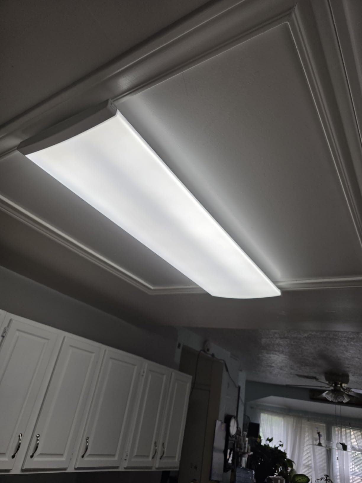 Lithonia Lighting TruWrap 4 Foot LED Ceiling Light Fixture, Low-Profile Wraparound LED Shop Light, Adjustable Lumens, Selectable Warm White/Cool White/Daylight Color, Curved Diffuser, Wide Width customer photo 2