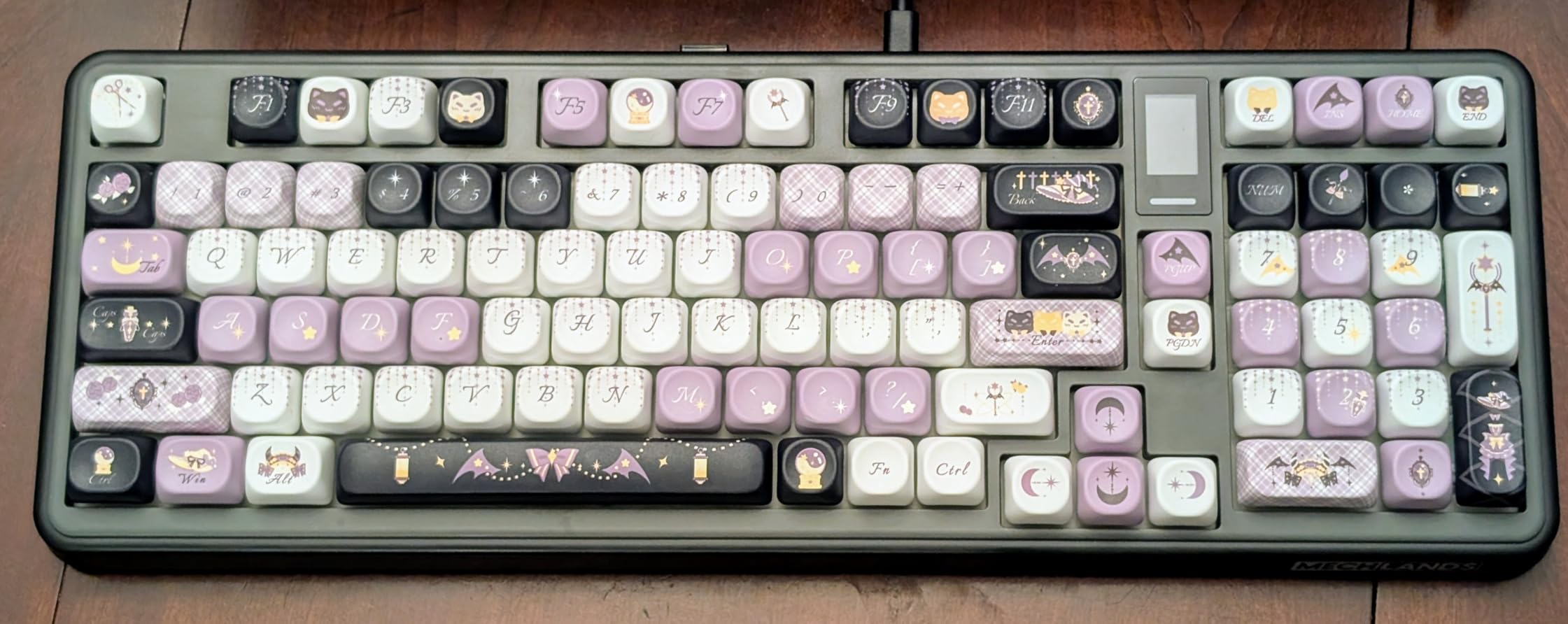 YUNZII Cute MOA Keycaps, Gradient Pink Kawaii Round Keycaps Custom 133 Keys Keycap Set Thick PBT Keycap for Cherry MX Switch 75% 60% Mechanical Gaming Keyboard Creamy Watermelon Key Cap customer photo 2