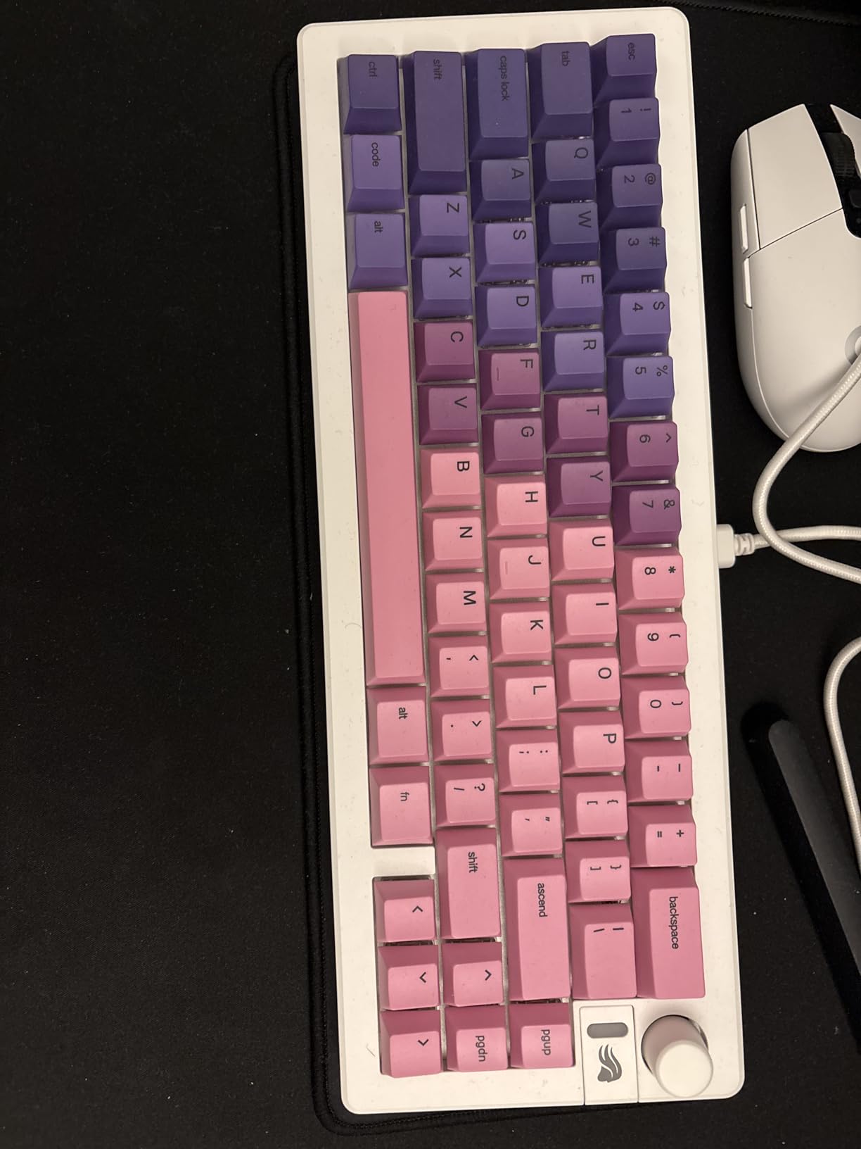 Glorious GPBT Gradient Keycaps for Custom Mechanical Keyboards, No Fade Dye-Sublimated, Fits 100%, 75% 65% 60%, PBT Polymer, Fits ANSI & ISO, Supports Windows & macOS - Nebula customer photo 1