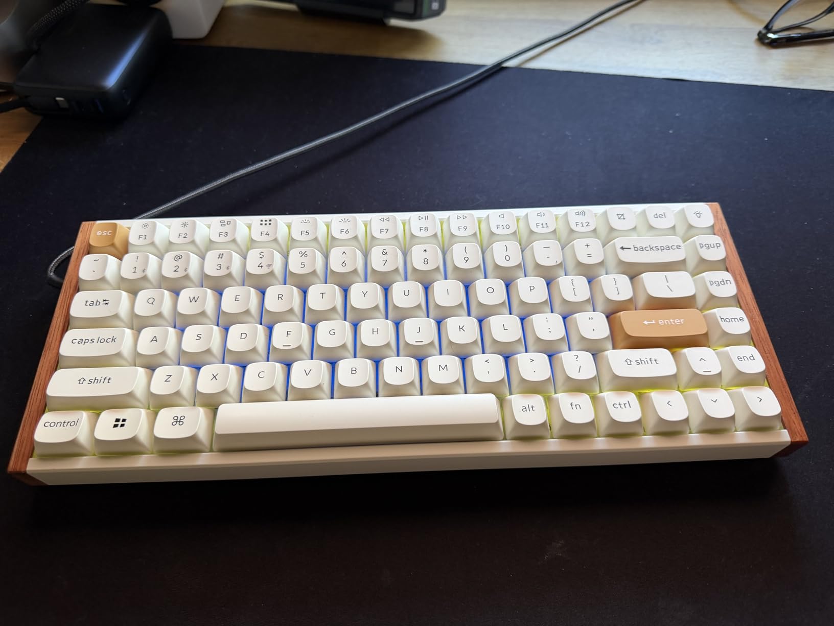 Keychron K2 HE Rapid Trigger Wireless Custom Keyboard with Hall Effect Gateron Double-Rail Magnetic Switch, QMK 2.4 GHz Bluetooth 5.2 RGB, Aluminum + Wood Frame customer photo 1