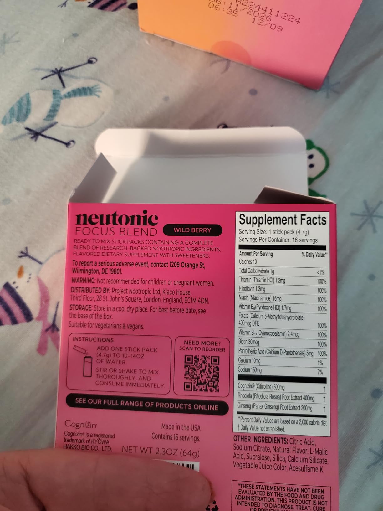 Neutonic Nootropic Focus Blend Powder | Peach Mango 16 Sticks | Caffeine Free, Zero Sugar | Support Memory, Mental Clarity, Cognitive Function | Boost Focus, Energy, Brain Health customer photo 2