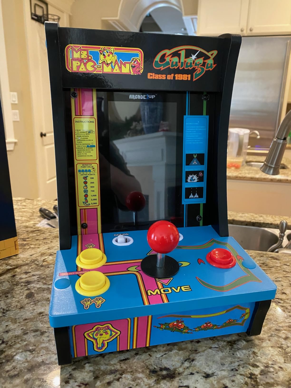 Arcade1Up Class of '81 Ms. PAC-Man/Galaga Countercade - 3 Classic Games, Retro Game Console for Home customer photo 1