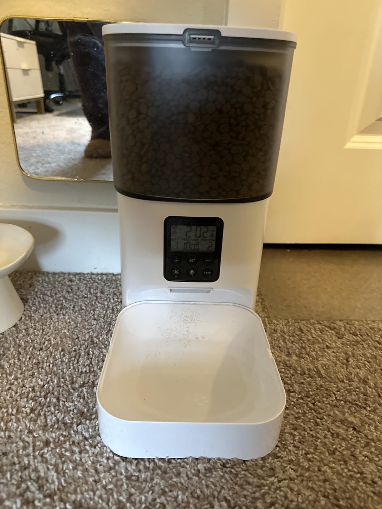 Automatic Cat Feeder, 4L Cat Food Dispenser with 10s Voice Recorder, Pet Feeder up to 8 Meals per Day, Timed Dog Feeder with Dry Food Sealed Ring customer photo 1