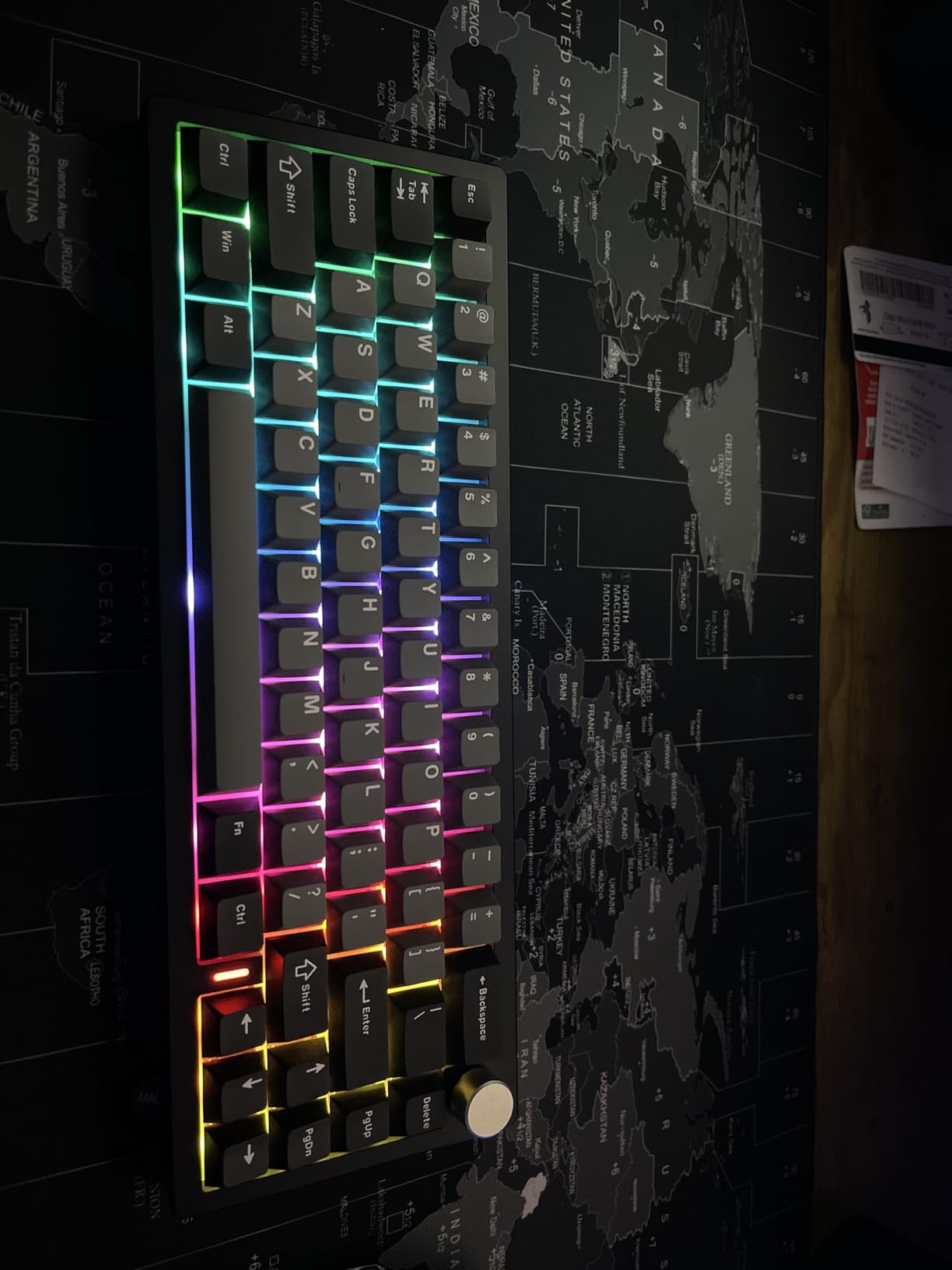 YUNZII AL68 Wireless Mechanical Keyboard, Full Aluminum CNC, 60% Layout with Knob, QMK/VIA Software, Gasket Mounted, Hot Swappable, RGB Backlit, BT/2.4G/USB-C for Mac/Win (Black, Cocoa Cream V2) customer photo 1