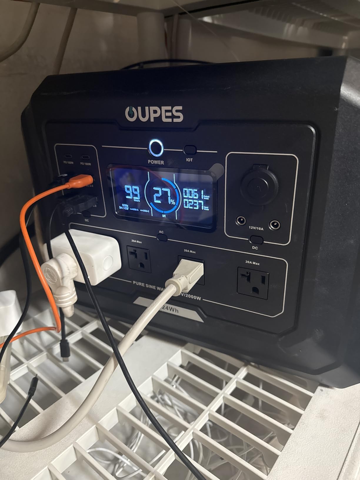 OUPES Mega 1 Portable Power Station 2000W (Surge 4500W), 1024Wh LiFePO4 Battery Solar Generator, Expandable to 5kWh, UPS, for Home Backup Power, Camping & Road Trips customer photo 2