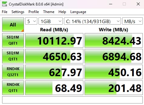Corsair MP700 Elite 1TB PCIe 5.0 x4 NVMe M.2 SSD - Up to 10,000MB/sec - High-Density 3D TLC NAND customer photo 2