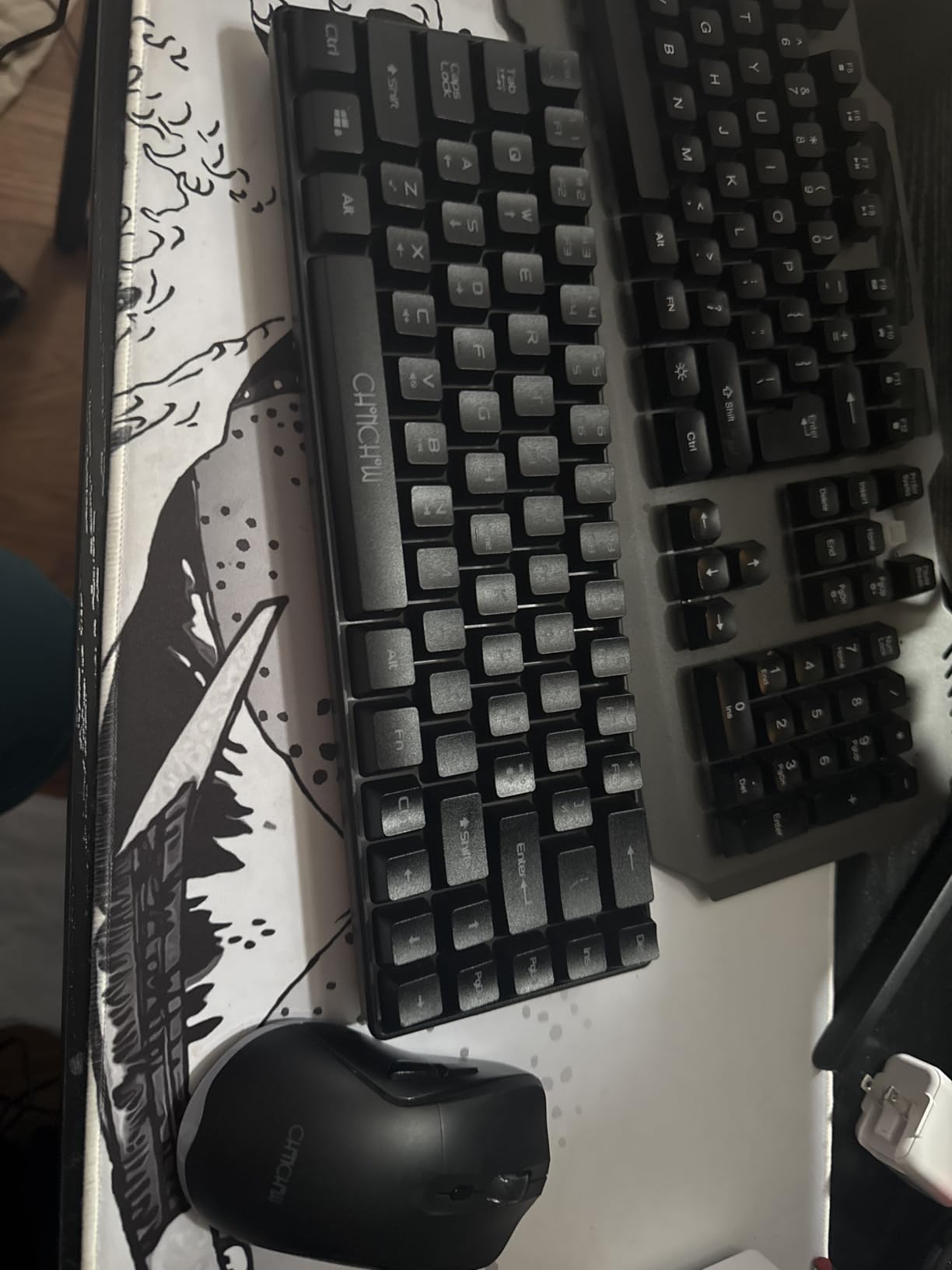 CHONCHOW 60% Wireless Gaming Keyboard and Mouse Combo, RGB Backlit Rechargeable LED Light Up Keyboards,Wireless Gaming Mouse and Keyboard for Xbox PS4 PS5 PC Laptop -Black customer photo 1