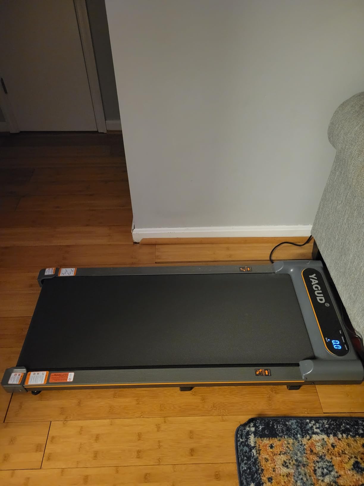 Yagud Walking Pad, Walking Pad Treadmill for Home Office, Portable Under Desk Treadmill with Remote Control and LED Display, Walking Jogging Running Machine customer photo 2