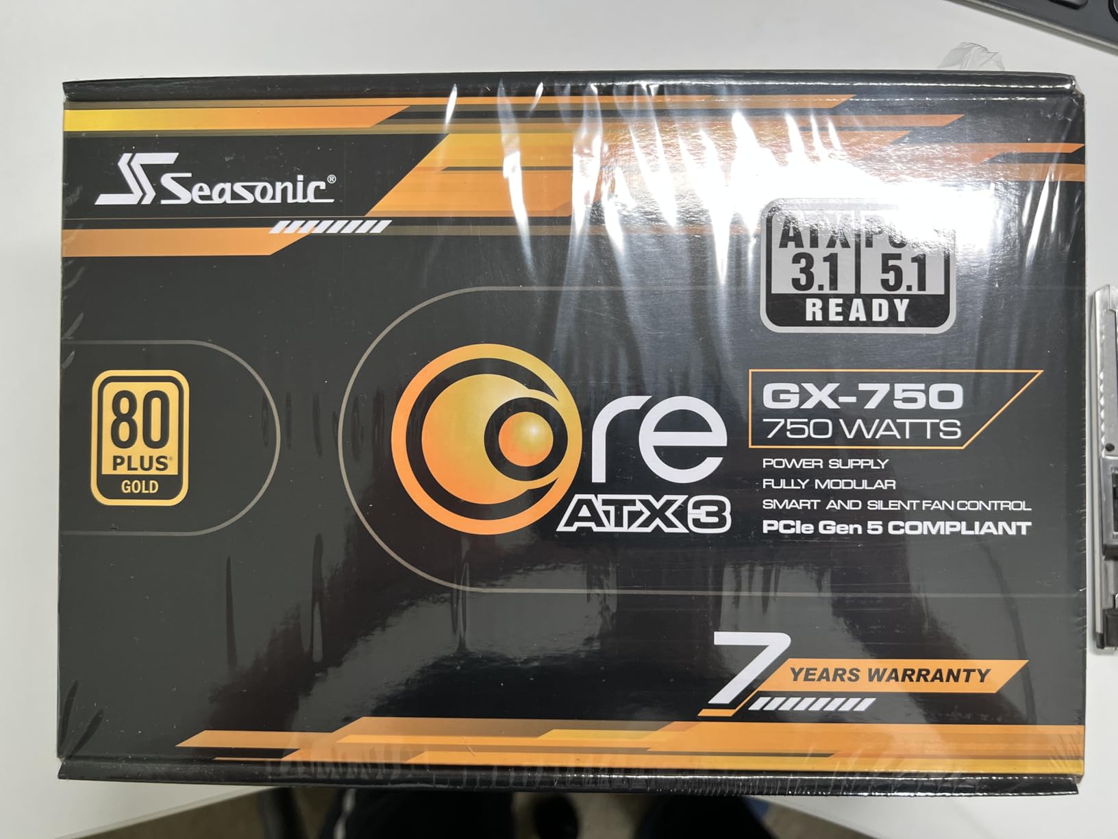 Seasonic CORE GX 850W Power Supply ATX 3.1 PCIe 5.1 (12V-2x6) 7 Years Warranty Cybenetics Platinum Fully Modular RTX 5080 AMD RX 9000 Ready customer photo 2