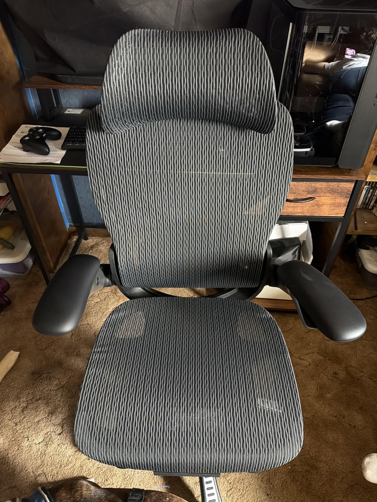 ELABEST X100 Ergonomic Mesh Office Chair with Footrest, Big and Tall Home Desk Chair with 5D Flip-Up Arms, Adjustable 3D Lumbar Support,Gaming & Executive Computer Chairs customer photo 2