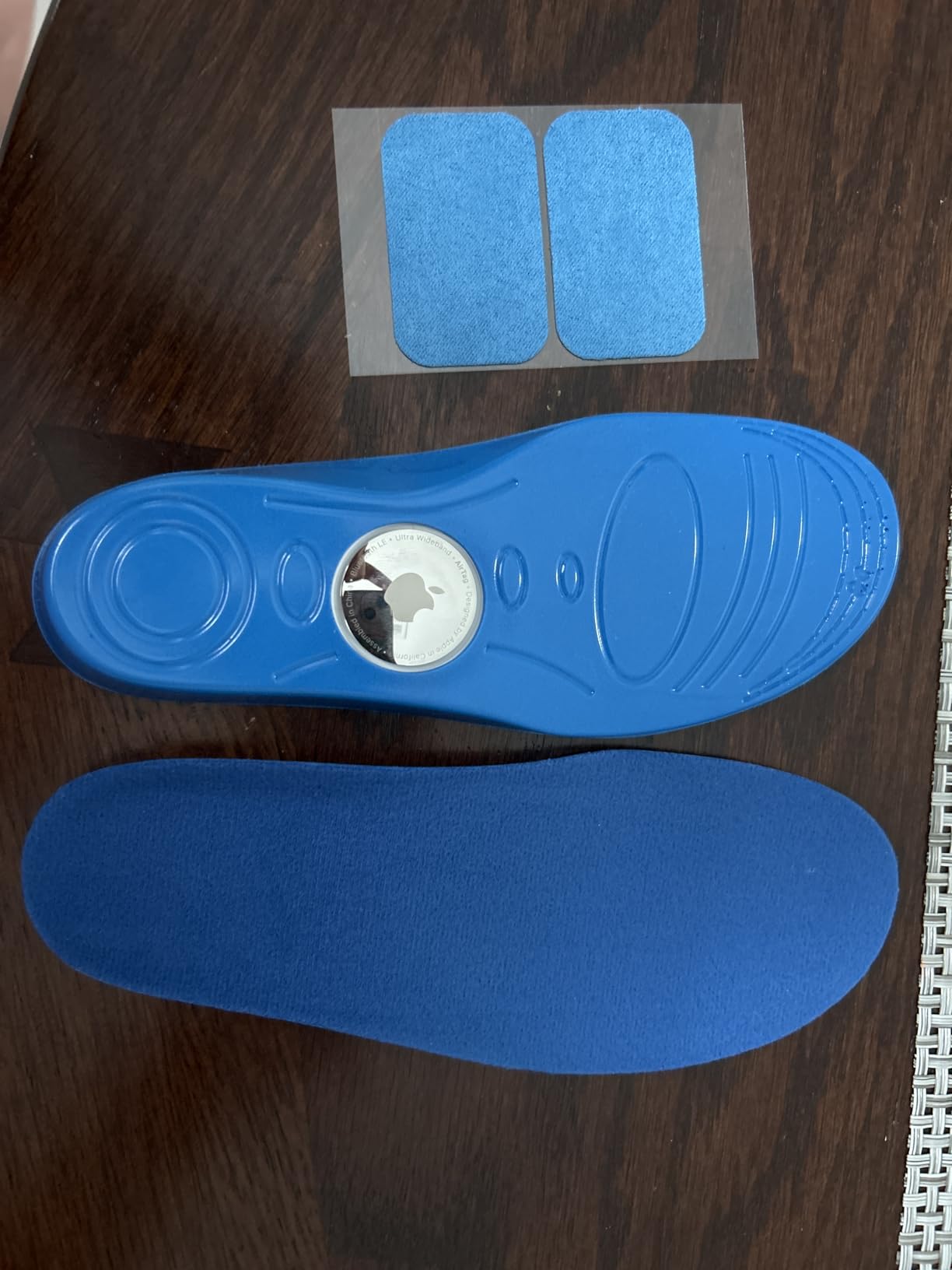 Insoles for Airtag Hidden Holder, Tracker Devise Case for Kids, Adults and Elderly, Comfortable Inserts for Shoes, Blue (195-210mm) customer photo 2