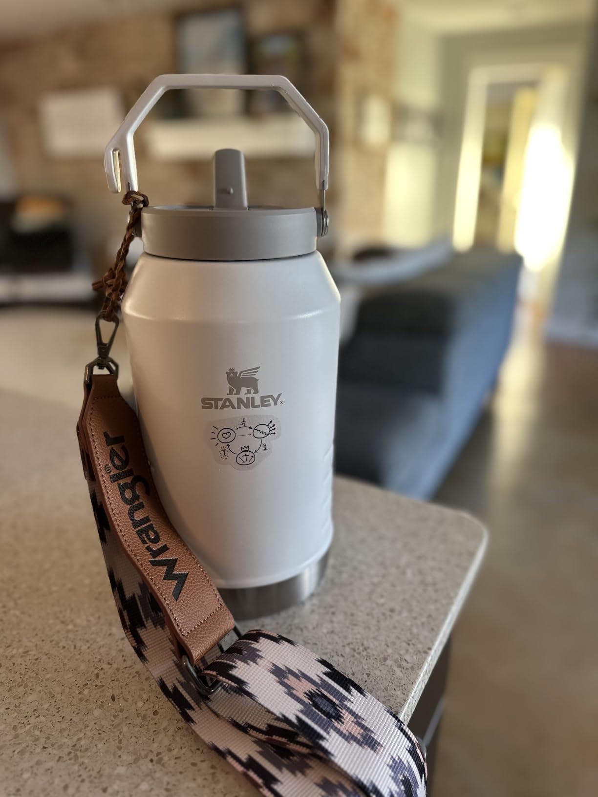 Stanley IceFlow 2.0 Flip Straw Jug with Handle 40 oz | Twist On Lid and Flip Up Straw | Leakproof for Travel and Sports | Insulated Stainless Steel | BPA-Free | Black 2.0 customer photo 1
