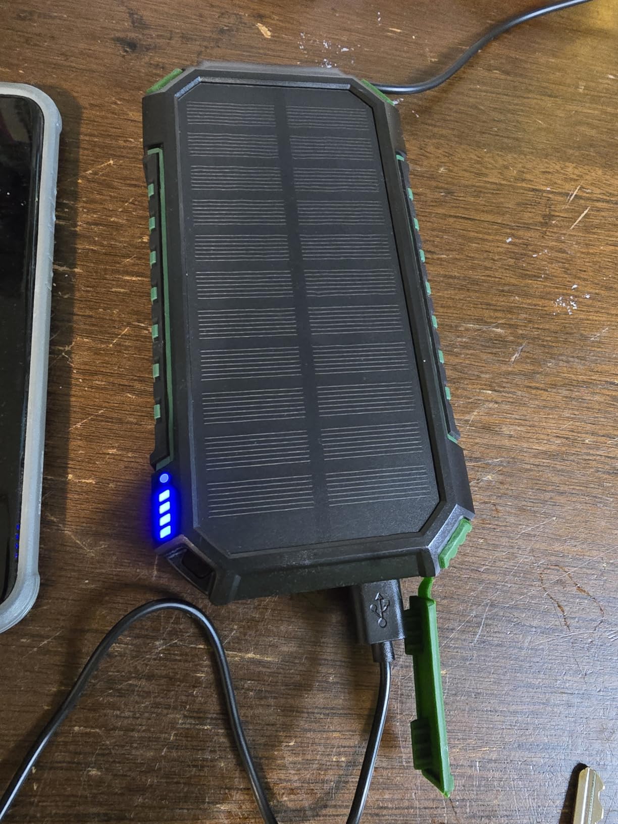 Riapow Solar Charger Power Bank - 27000mAh Wireless Portable Charger Built in 2 Cables - 22.5W Fast Charging Battery Bank with USB C in/Output - PD QC 3.0 Battery Pack Flashlight for Outdoor customer photo 1
