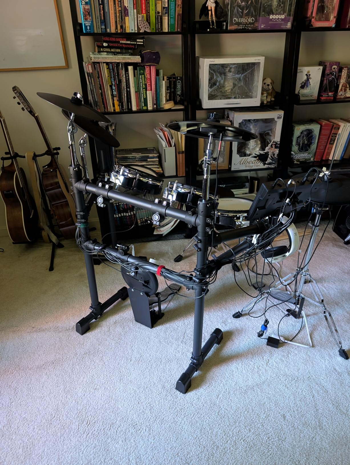 AKLOT Expanded-Size Electric Drum Set: 12'' Two-Piece Standalone Hi-Hat, Independent Kick Drum and 10'' Dual-Zone Snare, 12'' Triple-Zone Ride Cymbal, All Mesh Heads, 460 Sounds (Single Bass Pedal) customer photo 2