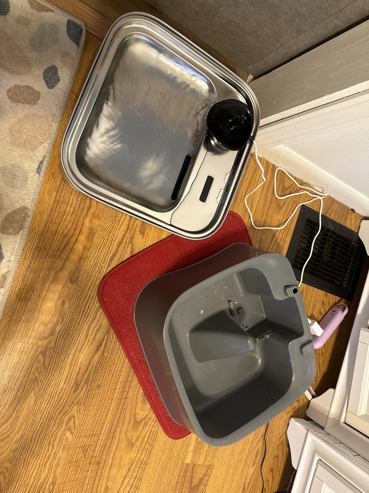 oneisall Dog Water Fountain for Large Dogs, 10L/2.6Gal Stainless Steel Automatic Dog Water Bowl Dispenser with Deeper, Wider Drinking Area, Water Window & Triple Filtration for Large Dogs & Multi-Pet customer photo 1