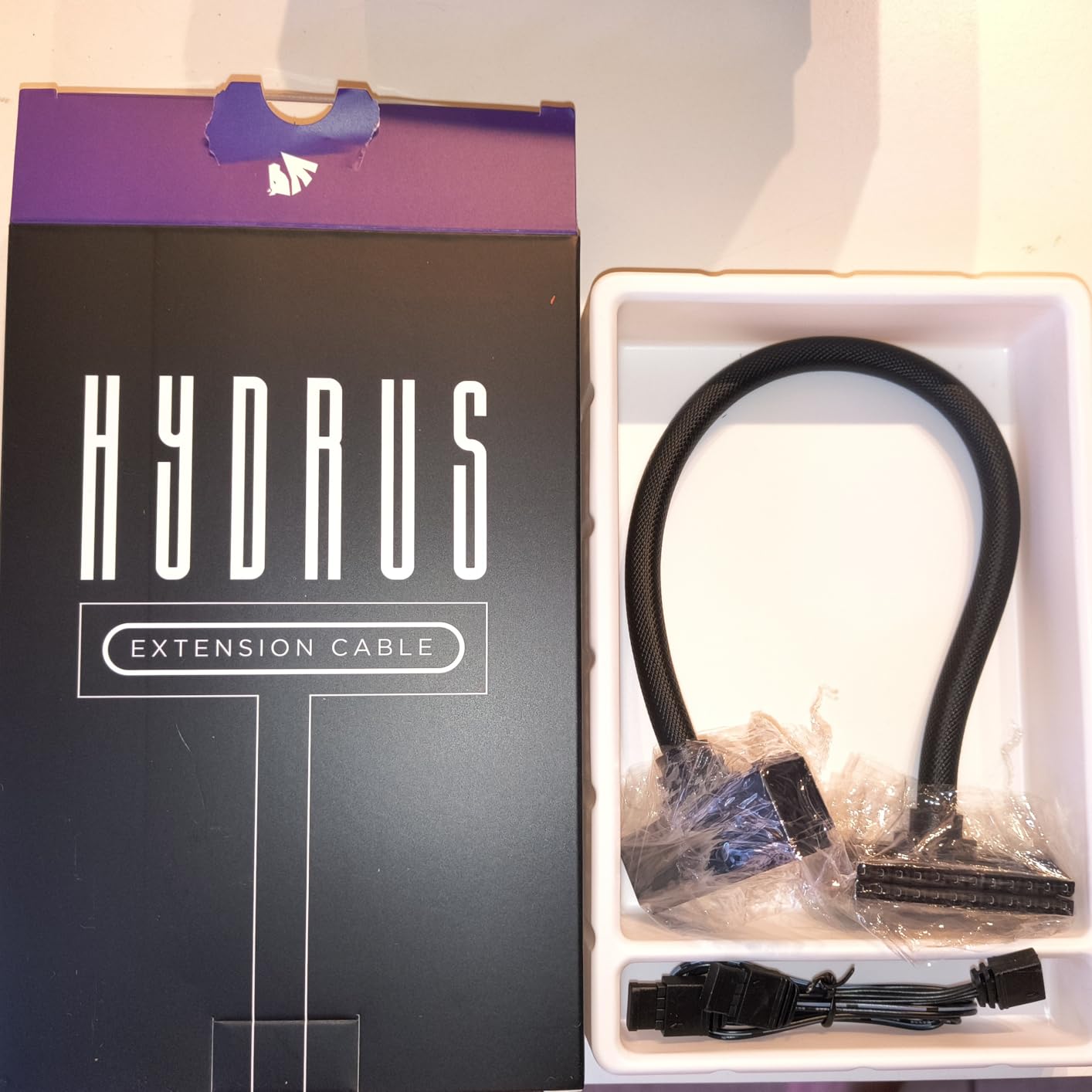 AsiaHorse Hydrus-8PIN GPU PSU Extension Cable ARGB Light, Copper Wire Power Extension Cable Integrated Minimalist Design, 2000W Power (Whole Set), PC Power Cord for GPU Cable Management & DIY customer photo 1
