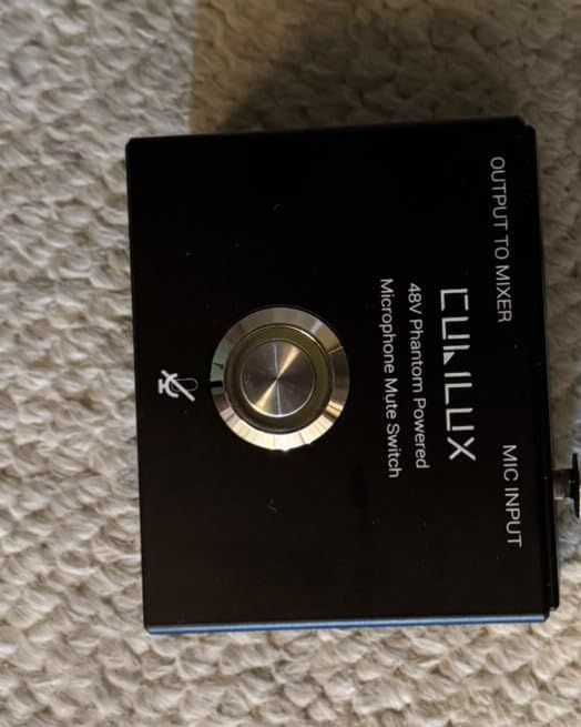 Cubilux MMX-1 XLR Mute Switch for Microphone, Full Aluminum Alloy Case MIC On/Off Switcher with 1/4