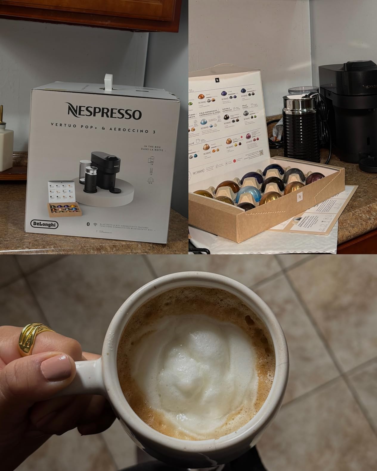 Nespresso Vertuo Pop+ Coffee and Espresso Machine by De'Longhi, Liquorice Black customer photo 1