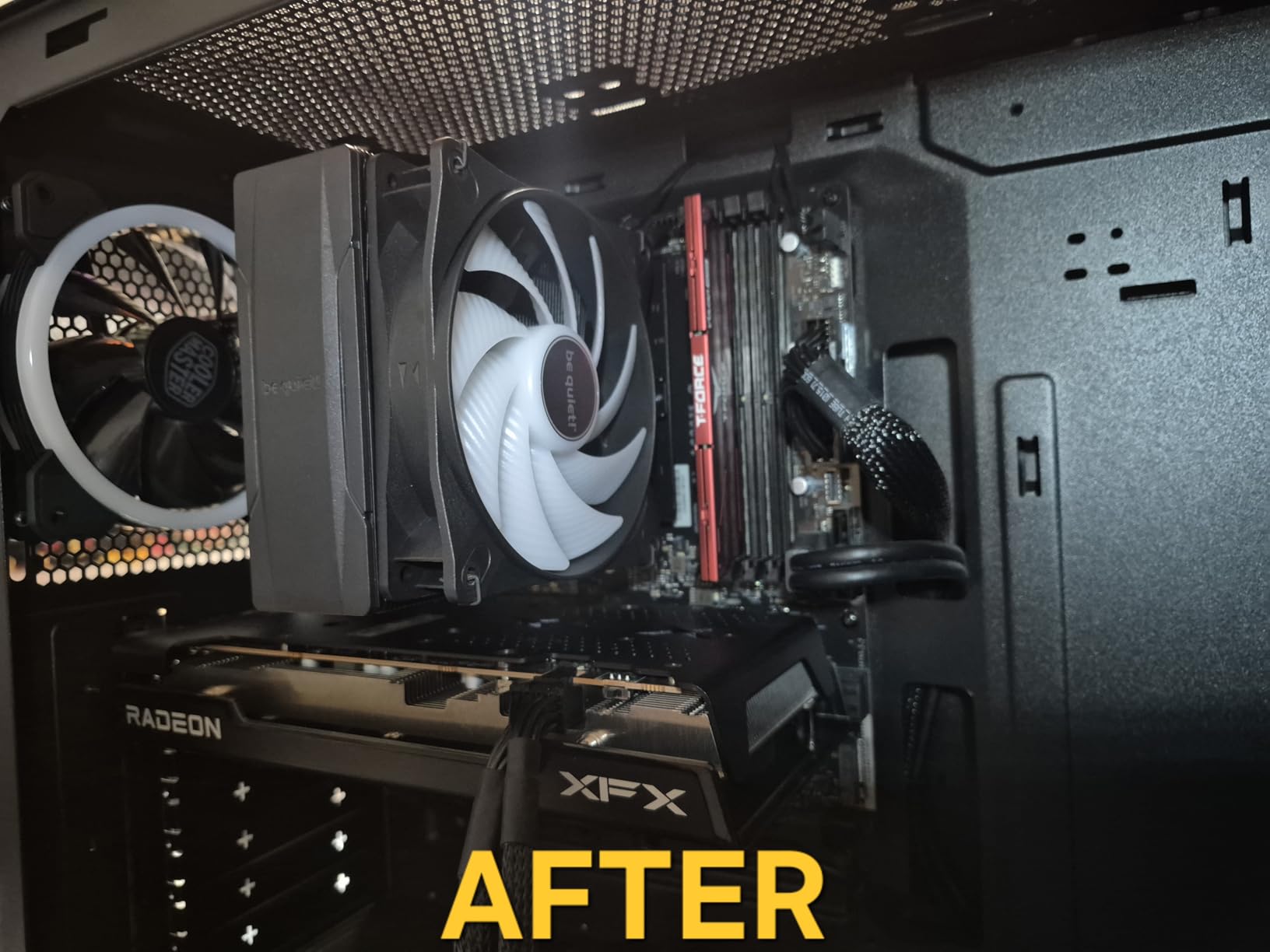 Pure Rock 3 LX CPU Air Cooler | 4 High Performance 6mm Heat Pipes with HDT Technology | 120mm Quiet ARGB PWM Fan | AMD:AM4 AM5/Intel LGA 1700/1150/1151/1200 | Black | BK040 customer photo 1