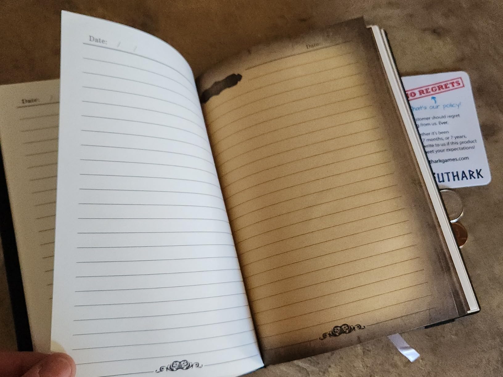 Futhark DND Notebook/Journal - 200 Pages with 3D Colored Bird Embossed Faux Leather Cover with Pen and Pen Holder - Ideal for Dungeons & Dragons/D&D. Great RPG Accessories Gift for DM & Players customer photo 2