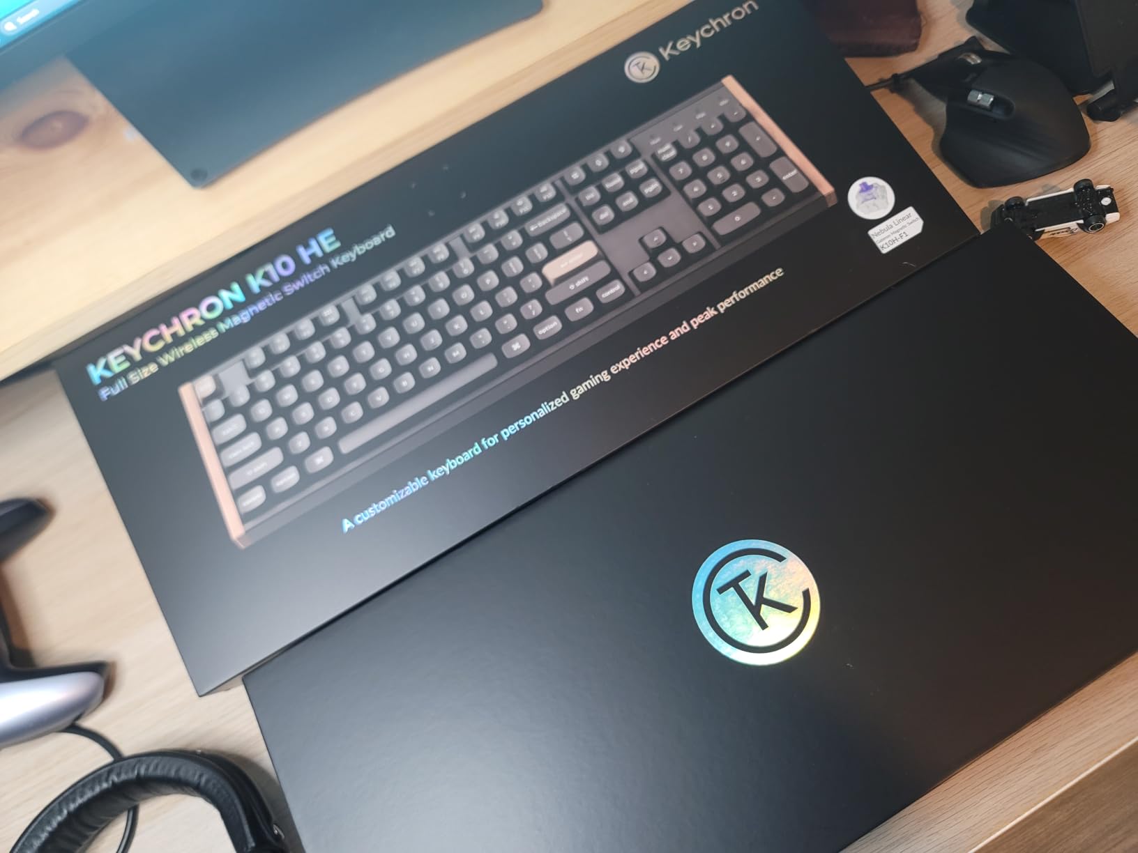 Keychron K10 HE Hall Effect Keyboard, Gateron Double-Rail Nebula Magnetic Switch, Full-Size Tri-Mode Wireless Keyboard with Rapid Trigger, Adjustable Actuation, RGB, Aluminum + Wood Frame customer photo 1