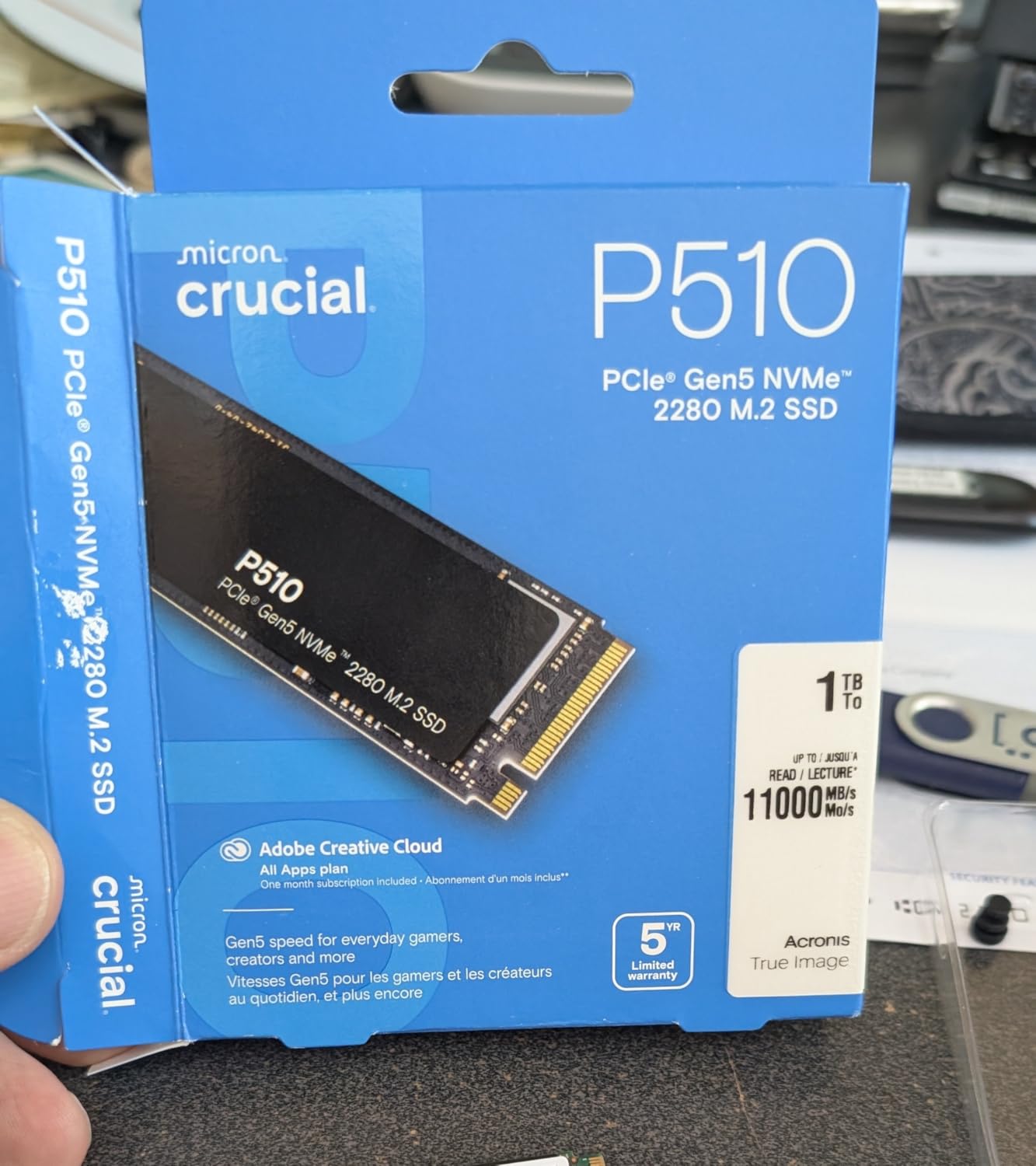 Crucial P510 PCIe Gen5 NVMe 2TB SSD with Heatsink, Up to 10,000MB/s, TLC NAND, Laptop & Desktop (PC) Compatible, for Gamers & Creatives customer photo 2