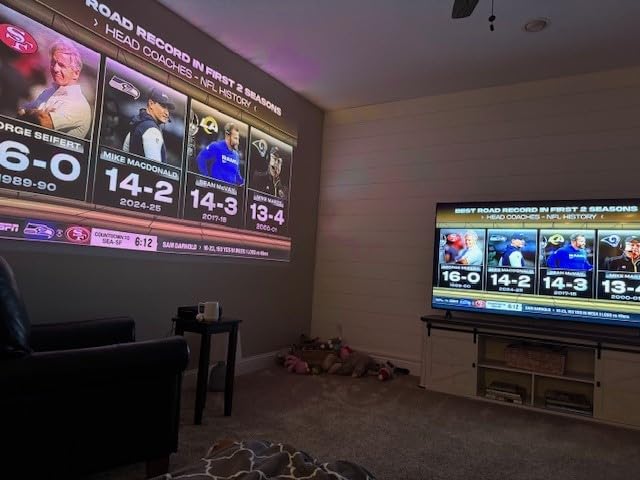 Optoma ML1080UST PHOTON GO Ultra Short Throw 1080p HDR Portable Projector, Triple Laser (RGB), Google TV customer photo 1