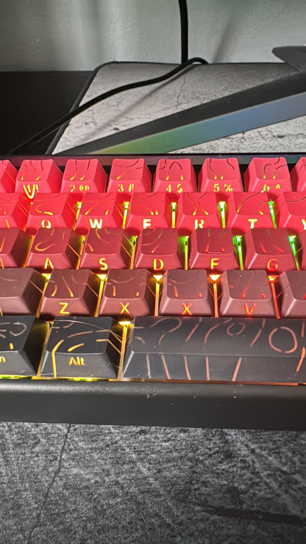 AULA Hero 68 HE 60% Gaming Keyboard Wired, Hall Effect Magnetic Switch Keyboard with 8K Hz Polling Rate, Side Printed PBT Keycaps, RGB Light Box, Customizable Web Software for PC/Mac Gamers customer photo 2