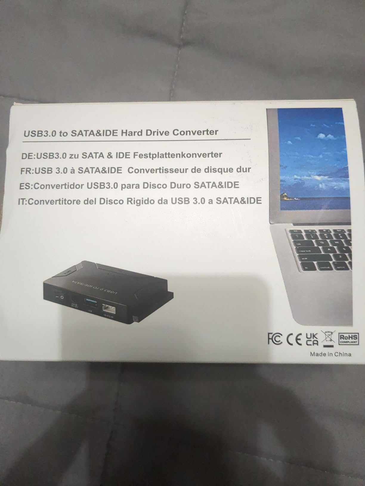 MaxRenard Hard Drive Reader USB 3.0 to SATA/IDE Adapter | Universal External Hard Drive Reader & Data Recovery Converter Kit for 2.5