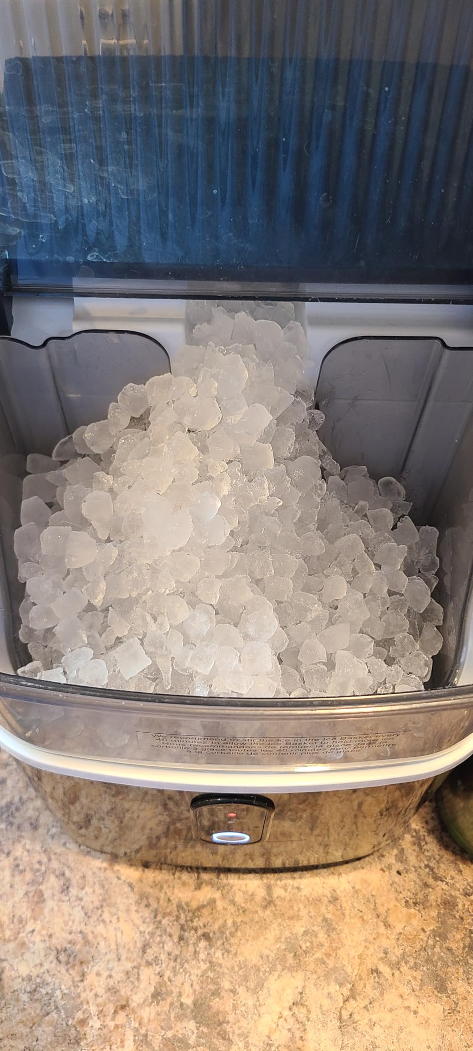 Kismile Nugget Ice Makers Countertop, Portable Ice Machine with Crushed Ice, 35lbs/Day, Self-Cleaning, One-Click Operation for Home Use(Silver) customer photo 1