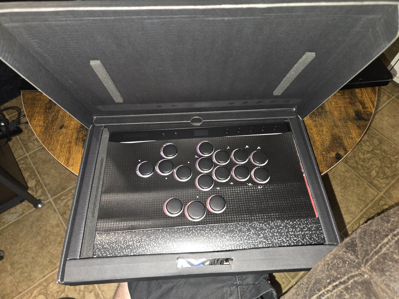 Haute42 Leverless Controller Arcade Stick: Magnetic Leverless Arcade Stick with RGB Rims,Premium Black Haute42 C16 Arcade Controller for PC/PS3/PS4/Switch Game with Lock Button Support Hot Swap & SOCD customer photo 2