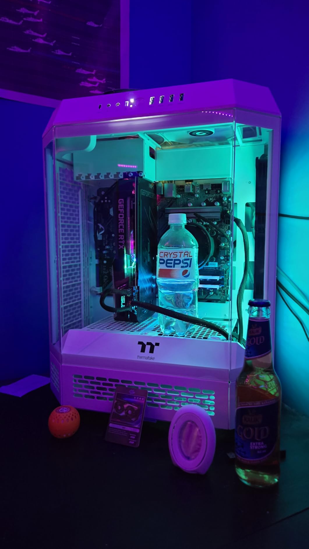 Thermaltake Tower 600 Mid Tower; 2x140mm CT Fans Included; 420mm Radiator Support; 400mm GPU Clearance; Hidden Connector Support; Rotatable PCIe Slots; Mint Strawberry; CA-1Z1-00MLWN-00 customer photo 1