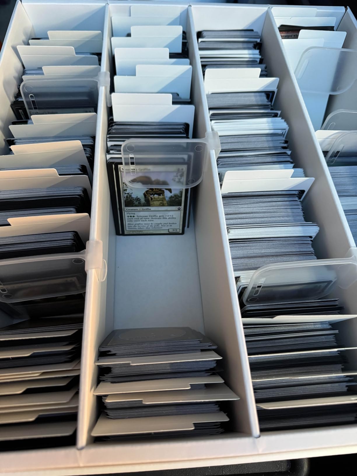 2-Pack Trading Card Storage Box, 3200 Count Cardboard 4 Row Card Box for MTG TCG Baseball Sports Cards Collection, Top loader Storage Boxes, includes Card Dividers & Stoppers customer photo 1
