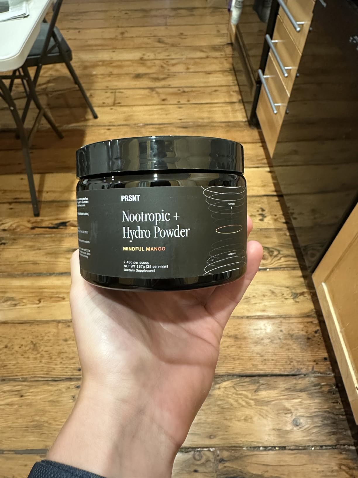 PRSNT Nootropic Focus Powder | Mango 25 Servings | Caffeine-Free, Sugar-Free | Supports Focus, Energy, Mental Clarity | Nootropic + Electrolytes Hydration Focus Drink Mix customer photo 2