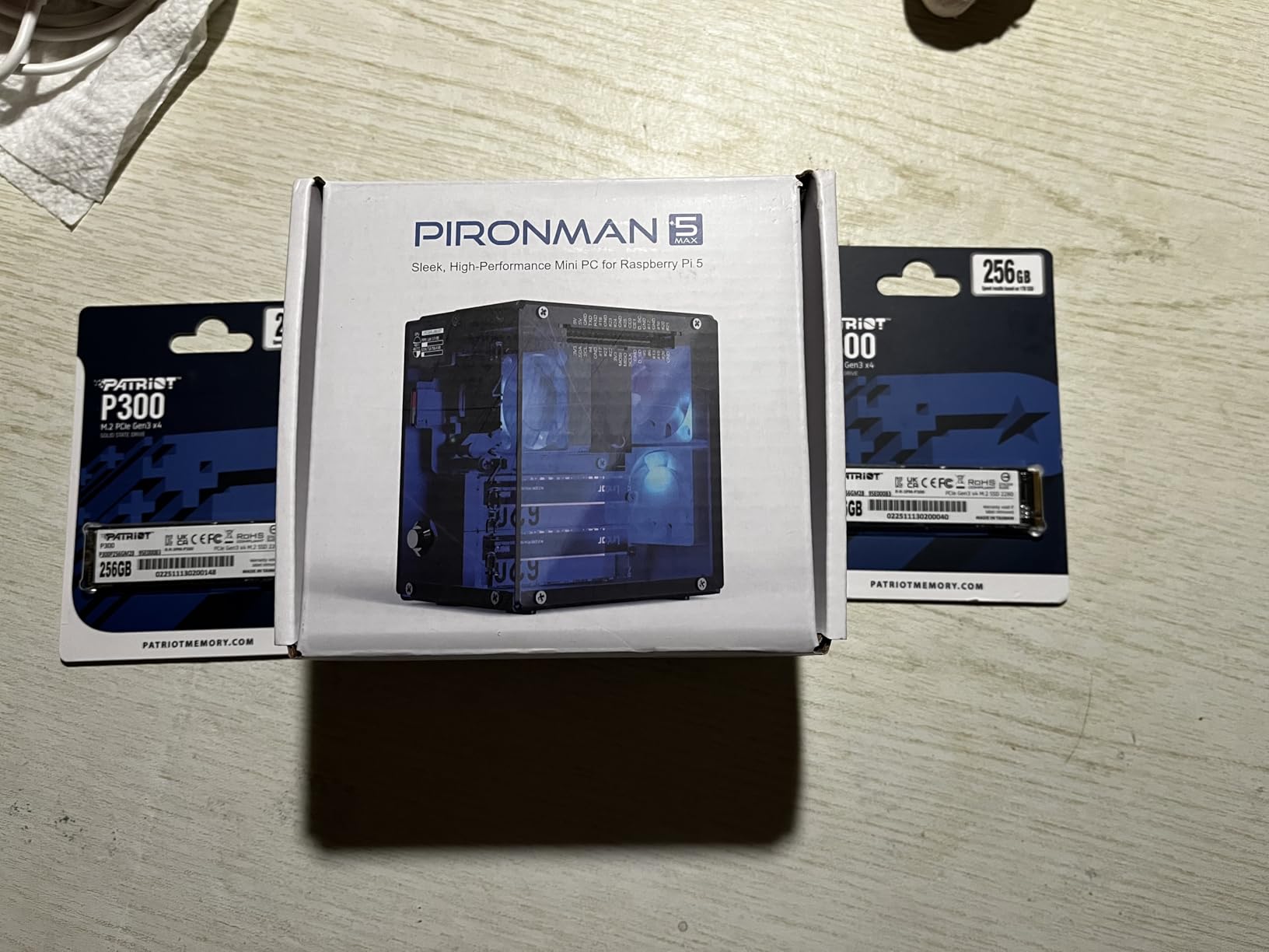 Pironman 5-MAX Dual NVMe M.2 SSD PCIe PC Case for Raspberry Pi 5 NAS RAID 0/1 Hailo-8L AI Accelerator PWM Tower Cooler + Dual RGB Fans, 0.96