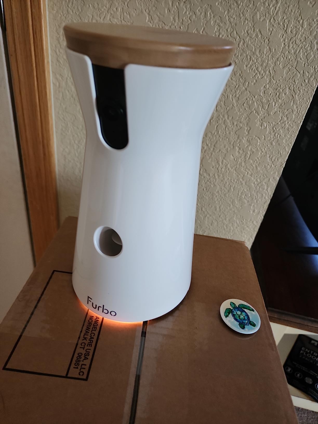 Furbo Mini 360 [New] 2K QHD Pet Camera: Dog & Cat Rotating Treat Dispenser w/Phone App, Smart Indoor Cam with 2-Way Speaker & Night Vision. No Subscription Needed customer photo 1
