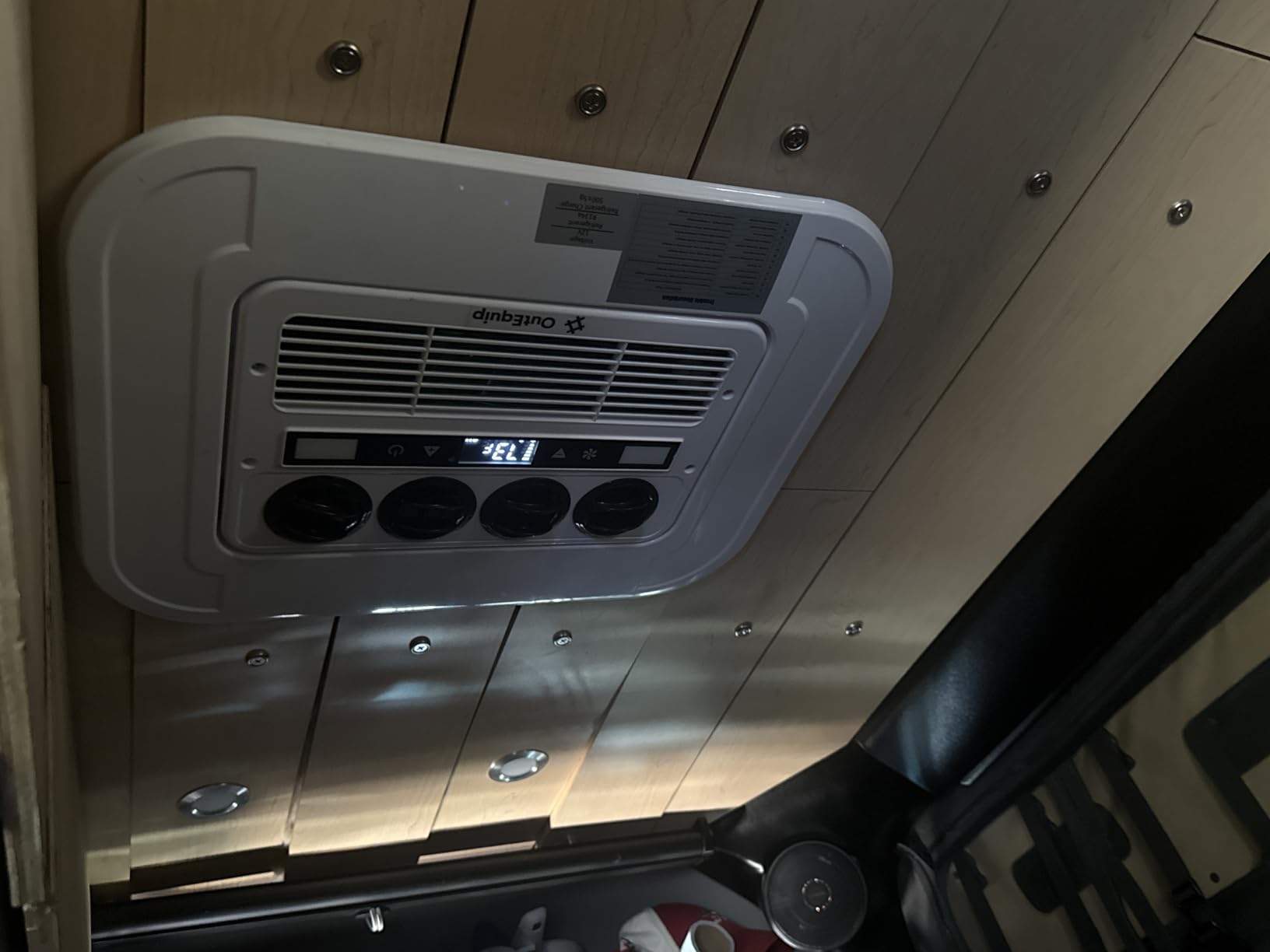 12V RV Rooftop Air Conditioner with Heater, 10,000 BTU Low Profile DC Air Conditioner - Quiet Battery Powered A/C for Camper, Van, Truck, Trailer, Boat - Sleek Black Housing customer photo 1