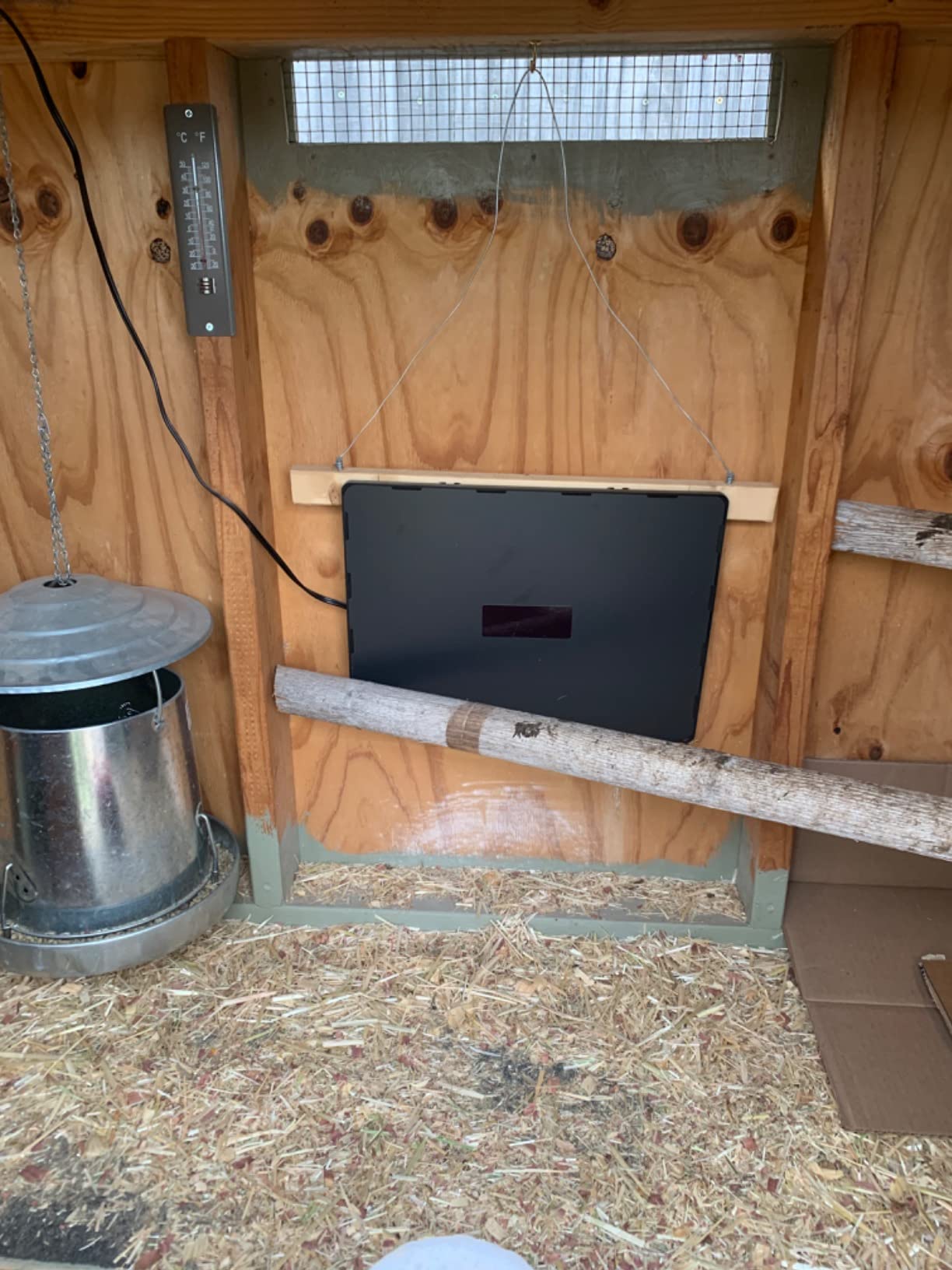 Chicken Coop Heater Inside Coop with Remote Control, 180W Foldable Radiant Heaters, 30''x12'' Large Heating Panel Warmer for Cozy Winter with Adjustable Timer and Temp, Safer Than Brooder Heat Lamp customer photo 2