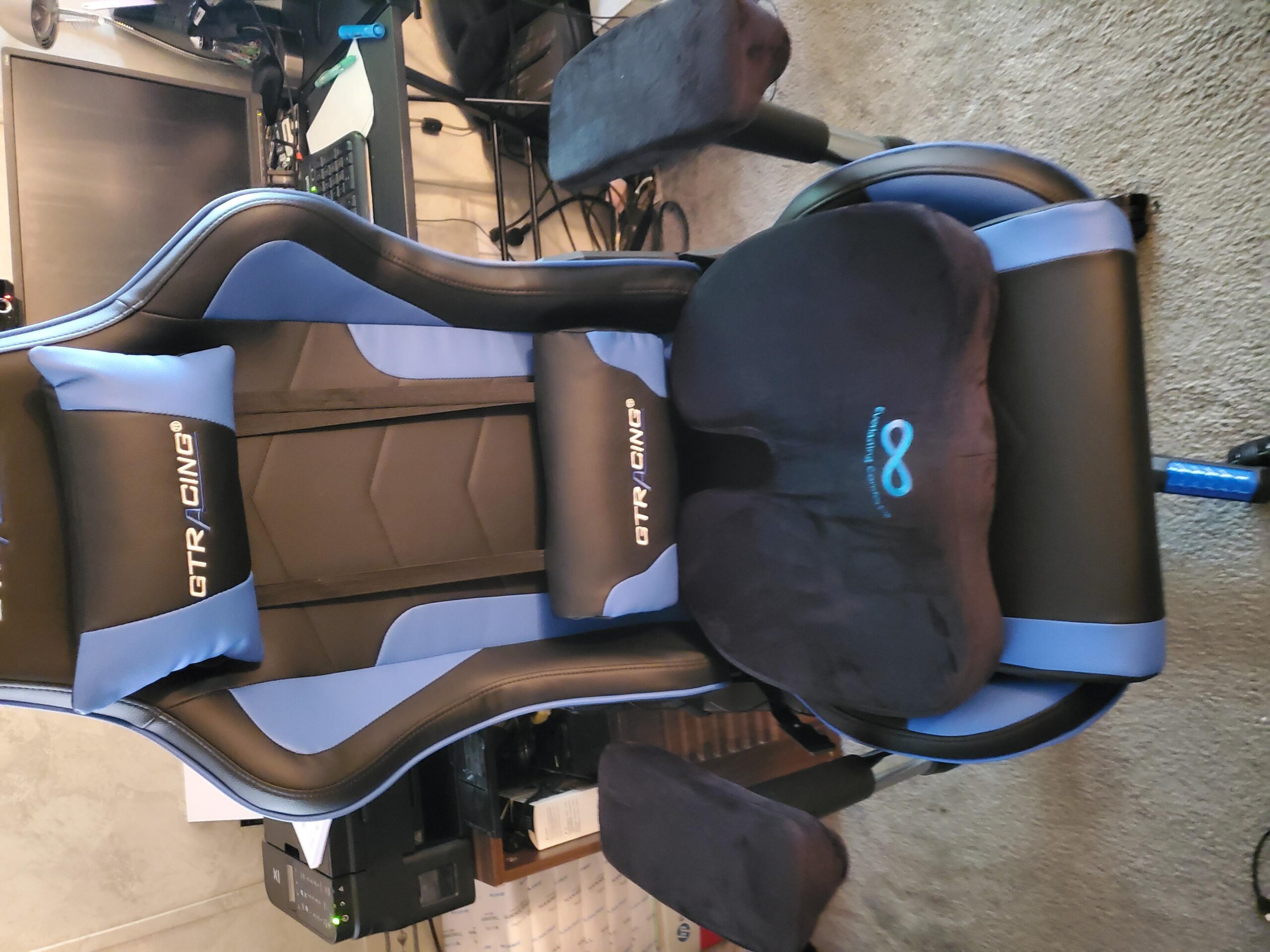 GTPLAYER Gaming Chair,Gamer Chair with Bluetooth and Adjustable Backrest,Seat Height Adjustable Computer Chairs with 3D Armrests,Video Game Chair with Footrest Speakers (Black) customer photo 2
