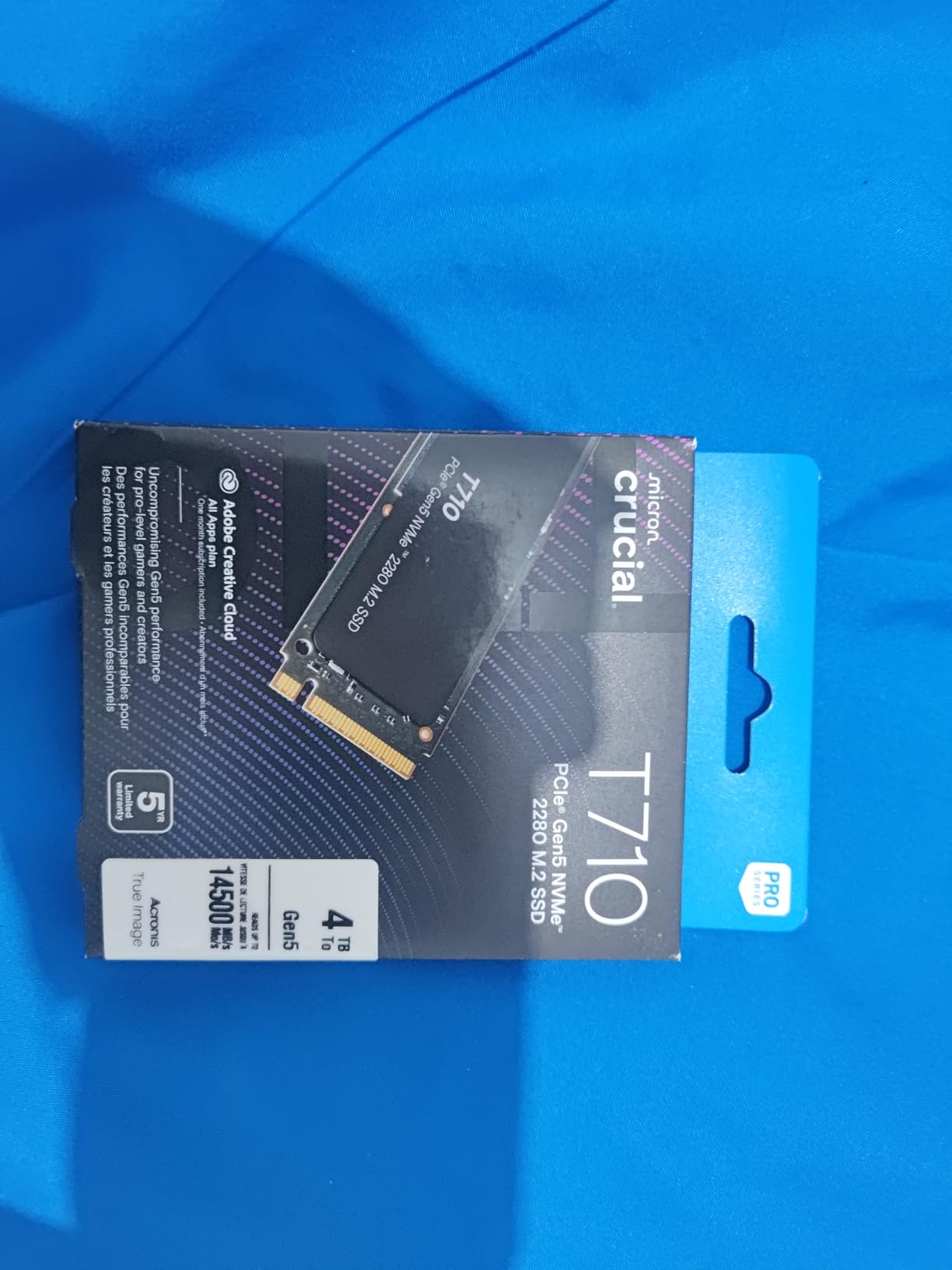 Crucial T710 PCIe Gen5 NVMe 1TB SSD, Up to 14,900 MB/s, Laptop & Desktop Compatible (PC), for Creatives and Hardcore Gamers customer photo 2