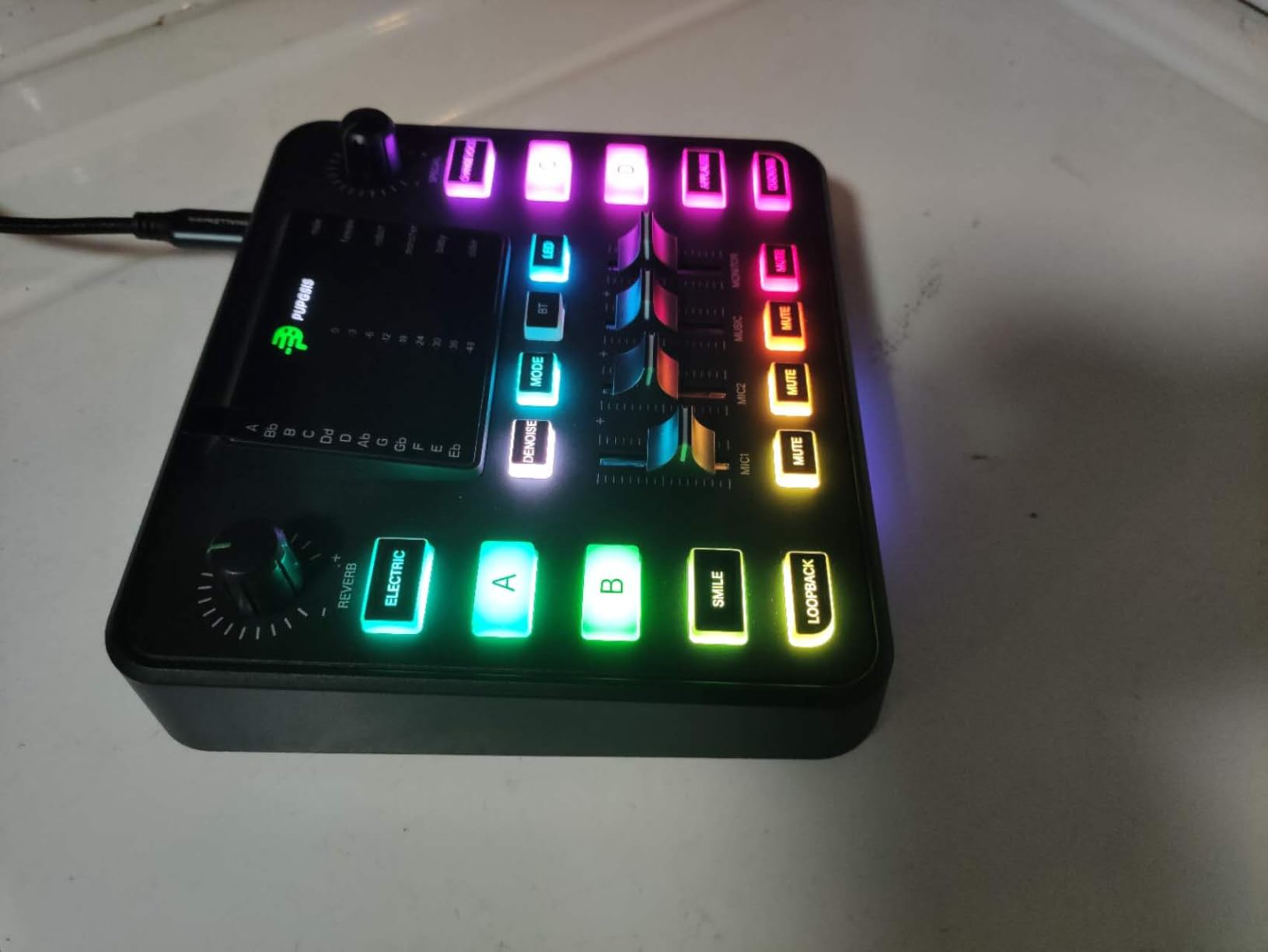 Pupgsis Gaming Audio Mixer, Audio Interface for pc,1/4