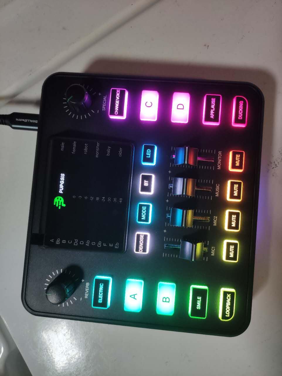 Pupgsis Gaming Audio Mixer, Audio Interface for pc,1/4