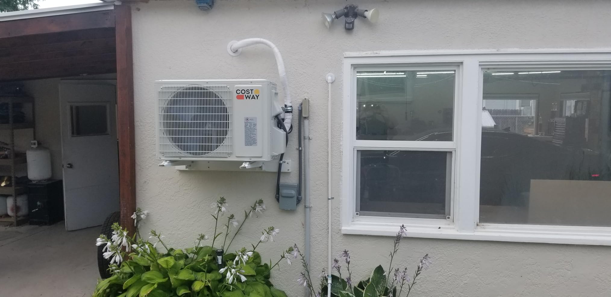 COSTWAY 11500 BTU Mini Split Air Conditioner, 115V 17 SEER2 Wifi Enabled Inverter Air Conditioner & Heater Pump System Cools Up to 750 Sq. Ft, Compatible with Alexa, w/Installation Kit customer photo 1