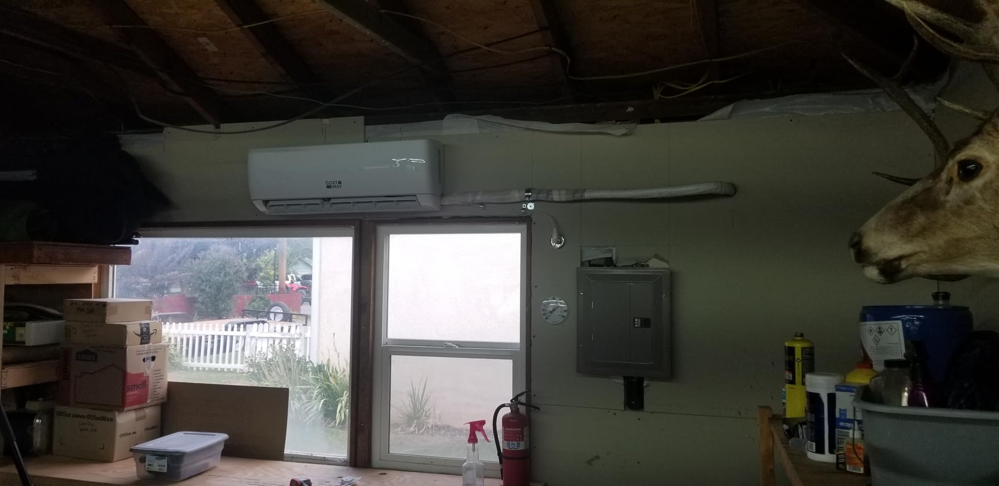 COSTWAY 11500 BTU Mini Split Air Conditioner, 115V 17 SEER2 Wifi Enabled Inverter Air Conditioner & Heater Pump System Cools Up to 750 Sq. Ft, Compatible with Alexa, w/Installation Kit customer photo 2
