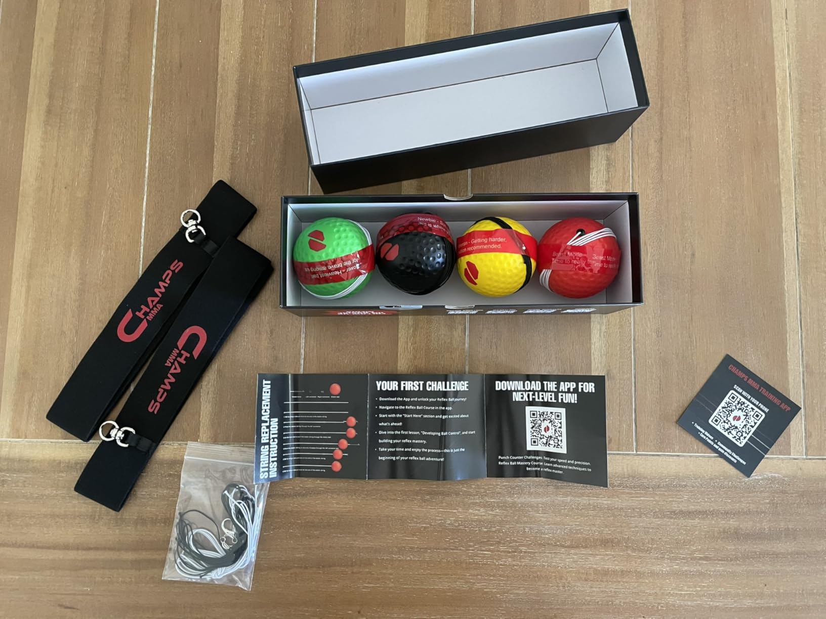 Boxing Reflex Ball Set with Punch Counter App - 4 Box Balls with Varying Weights, 2 Headbands and 4 Spare Strings to Improve Speed, Hand-Eye Coordination for Men, Kids Boxing Equipment MMA Gear Gift customer photo 1