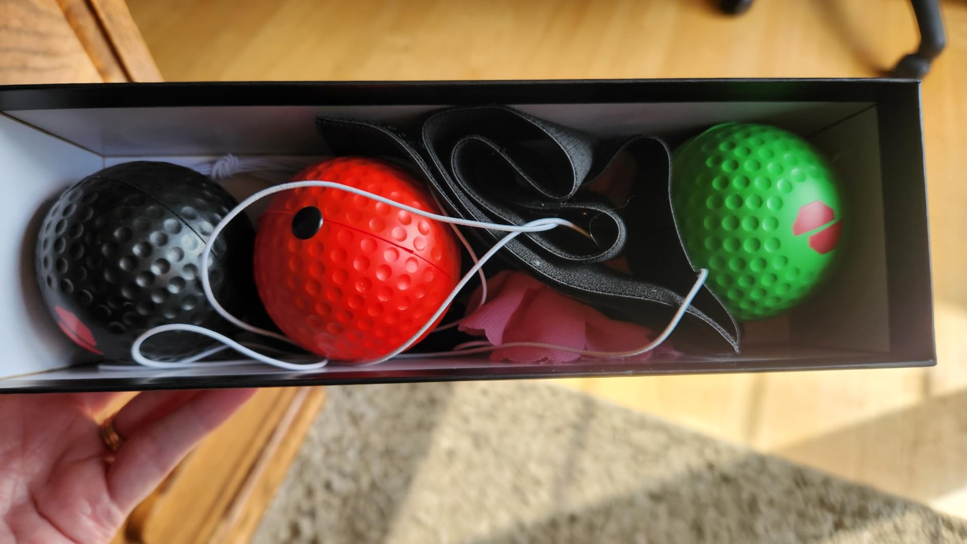 Boxing Reflex Ball Set with Punch Counter App - 4 Box Balls with Varying Weights, 2 Headbands and 4 Spare Strings to Improve Speed, Hand-Eye Coordination for Men, Kids Boxing Equipment MMA Gear Gift customer photo 2