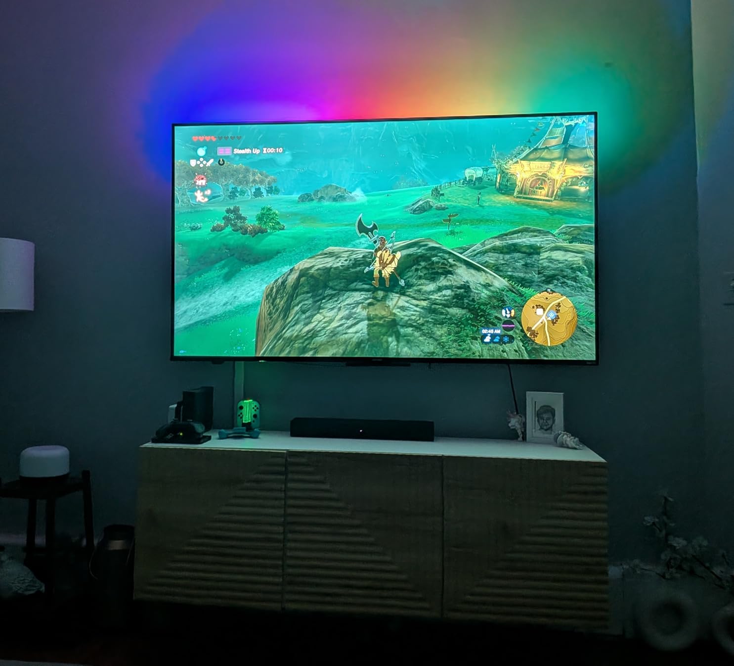 Linkind TV Backlight, HDMI 2.1 Sync Box with AI LumiSync Technology, Supports 8K@60Hz, Cuttable LED Backlights Sync to Screen for 27-90 inch TVs customer photo 2