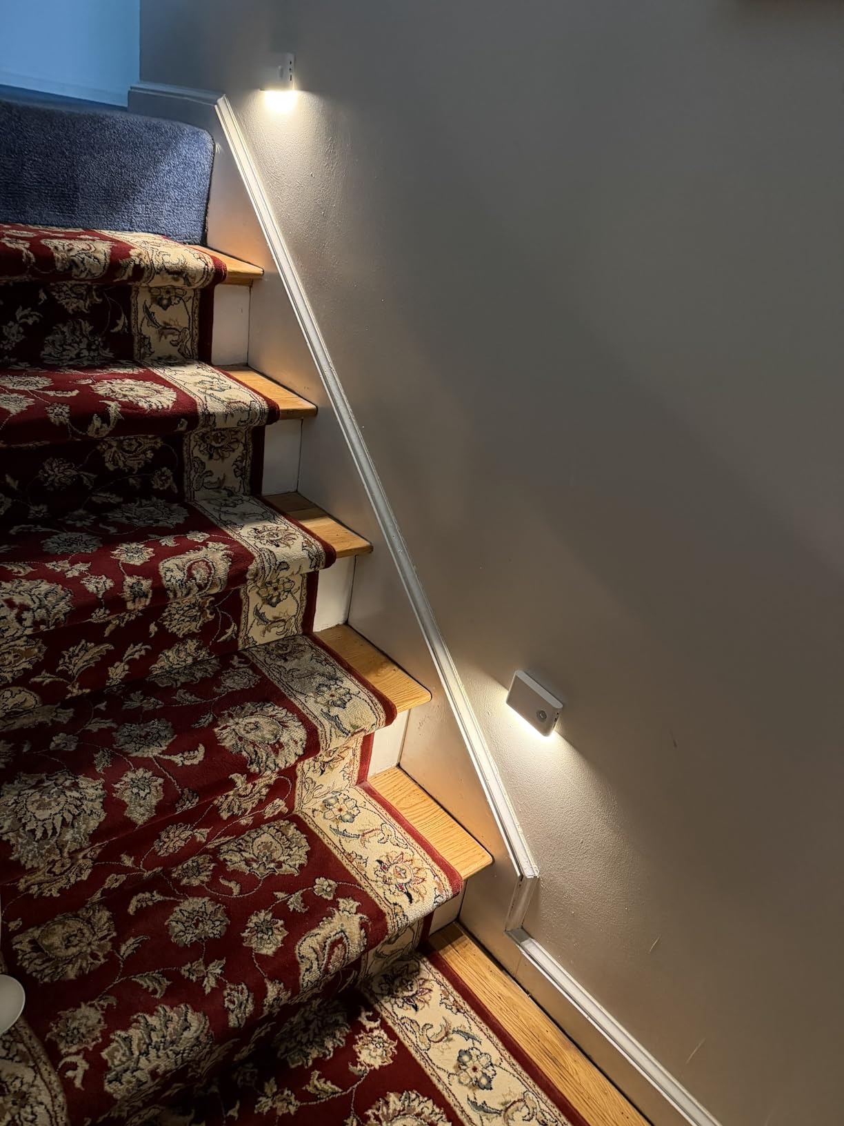 EZVALO 6 Pack Motion Sensor Night Lights, Sync LED Stair Lights Indoor, 1500mAh Rechargeable, Magnetic & Dimmable, 3000K Soft White, Portable Nightlight for Hallway, Stairs, Bathroom, Bedroom customer photo 2